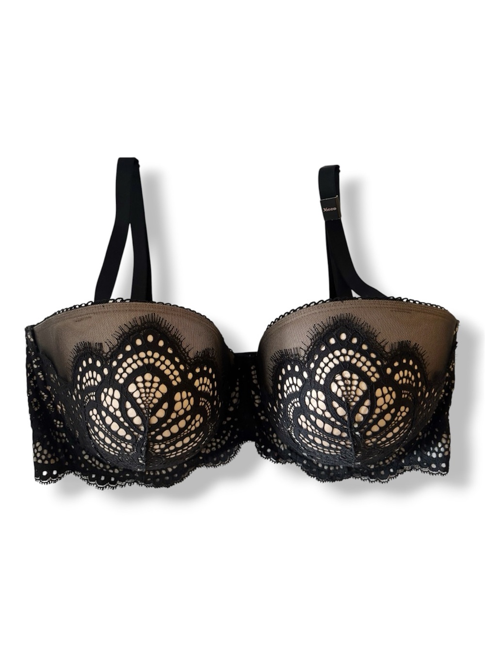 Victoria’s Secret 36DDD Dream Angels Black Lace Bra Adjustable